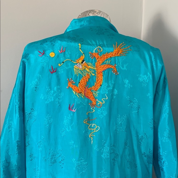 Esme Other - 🐉 Vintage Asian Hand Embroidered Jacquard Kimono Robe S
